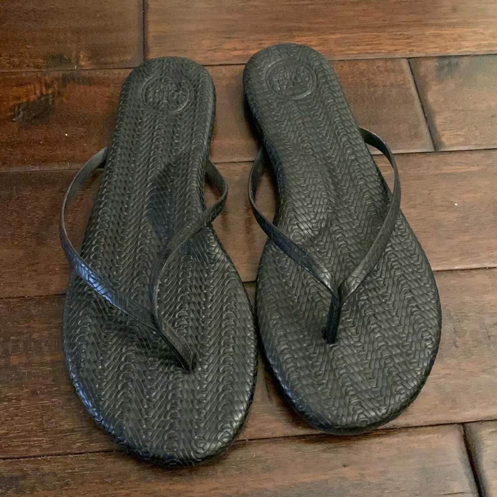 Solei Sea Indie 🩴 Flip Flops in Black Size 10